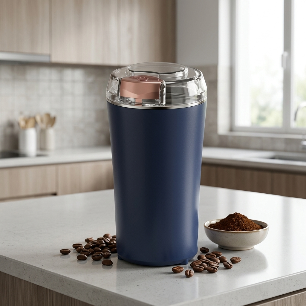 Equinox India Electric Coffee & Spice Grinder – Stainless Steel Portable Mixer for Masala, Herbs, Dry Spices & Nuts – Push Button Control, Compact & Durable for Home Kitchen