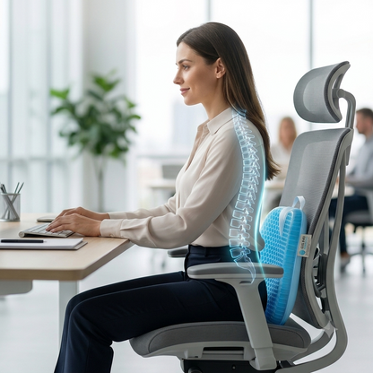Honeycomb Silicone Support Pillow | Ergonomic Seat Cushion